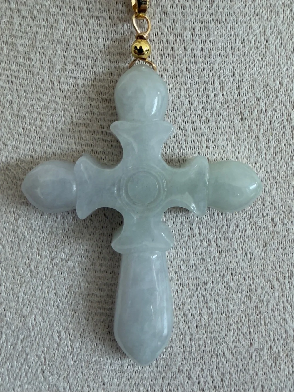 Certified Grade A Burma Jade Cross Pendant